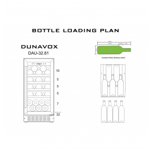 Встраиваемый винный шкаф Dunavox DAU-32.81B