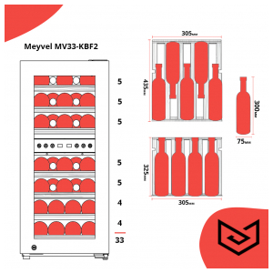 Отдельностоящий винный шкаф Meyvel MV33-KBF2