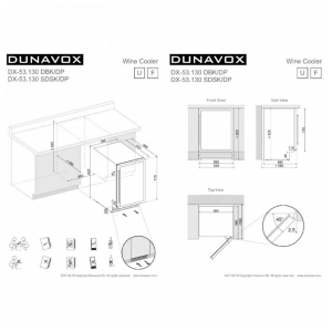 Встраиваемый винный шкаф Dunavox DX-53.130SDSK/DP