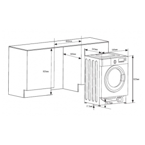 Встраиваемая стиральная машина Maunfeld MBWM148S