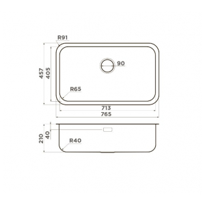 Кухонная мойка Omoikiri Omi 76-U/I