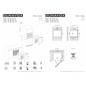 Встраиваемый винный шкаф Dunavox DAV-18.46SS.TO