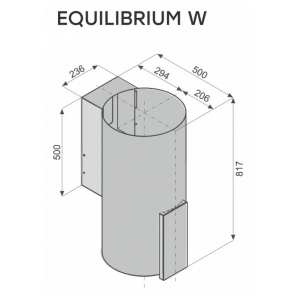 Пристенная вытяжка Konigin Equilibrium W Black Glass