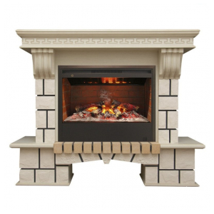 Каминокомплект Real Flame Stone new 26/HL WT + 3D Helios