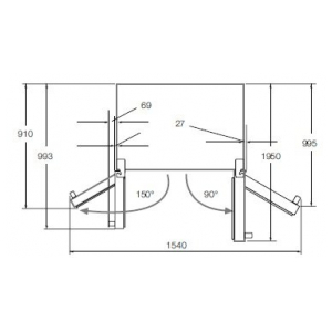 Отдельностоящий Side-by-Side холодильник Graude SBS 180.0 E