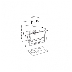 Наклонная вытяжка Sirius SLTC93 SKINNY silver 60