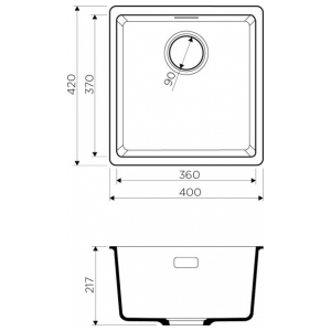 Кухонная мойка Omoikiri Kata 40-U-DC Artgranit/темный шоколад