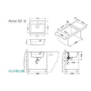 Кухонная мойка Alveus GRANITAL ATROX 30 TERRA