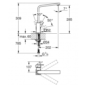 Смеситель Grohe Eurocube 31255000