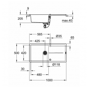 Кухонная мойка Grohe K400 31641AP0