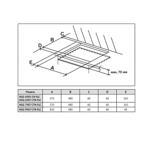 Газовая варочная панель Korting HGG 6987 CTN FLC