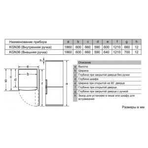 Отдельностоящий двухкамерный холодильник Bosch KGN36NL21R