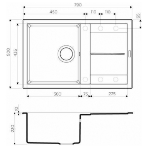 Кухонная мойка Omoikiri Sumi 79-EV Tetogranit/эверест