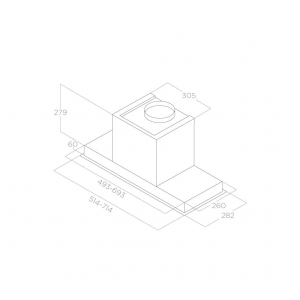 Встраиваемая вытяжка Elica HIDDEN 2.0 @ IX/A/52