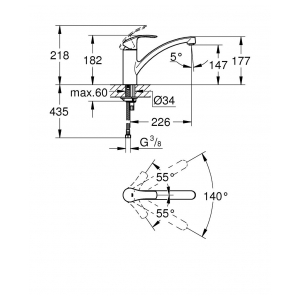 Смеситель Grohe Eurosmart 3328120E