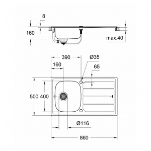 Кухонная мойка Grohe K200 31552SD0