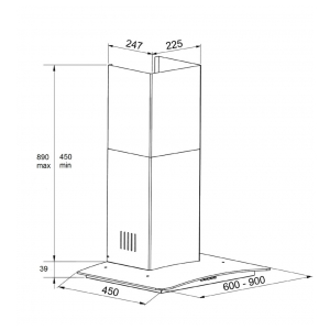 Пристенная вытяжка Kuppersberg KAMINOX 90 X 4HPB