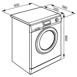 Отдельностоящая стиральная машина Smeg SLB147X-2