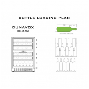 Встраиваемый винный шкаф Dunavox DX-51.150DBK/DP