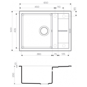 Кухонная мойка Omoikiri Sumi 65-BL Tetogranit/черный