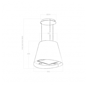 Островная вытяжка Elica JUNO URBAN ZINC/F/50