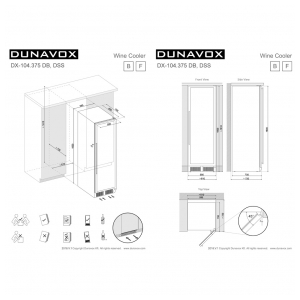 Встраиваемый винный шкаф Dunavox DX-104.375DB