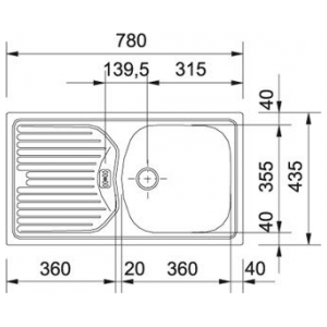 Кухонная мойка Franke ETN 614 диаметр 1 1/2''