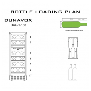 Встраиваемый винный шкаф Dunavox DAU-17.58DW