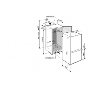 Встраиваемый двухкамерный холодильник Liebherr ICUNS 3324