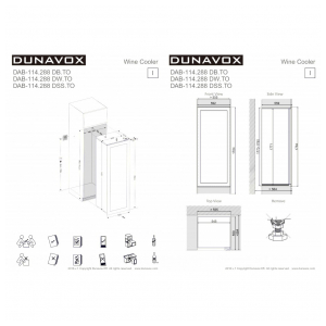 Встраиваемый винный шкаф Dunavox DAB-114.288DB.TO