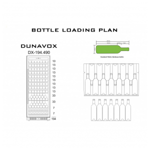 Встраиваемый винный шкаф Dunavox DX-194.490SSK
