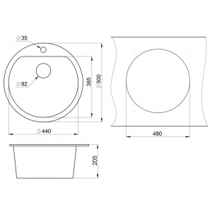 Кухонная мойка Granula GR-5101 графит