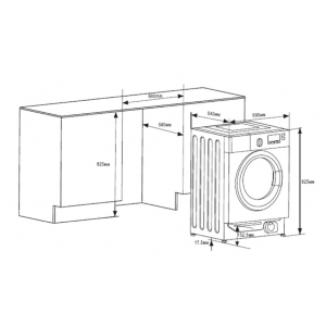 Встраиваемая стиральная машина с сушкой Maunfeld MBWM1486S