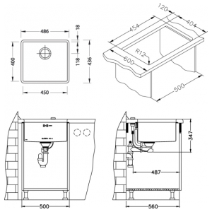 Кухонная мойка Alveus Quadrix 40