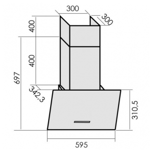 Пристенная вытяжка MBS GARTENZIA 160 GLASS WHITE