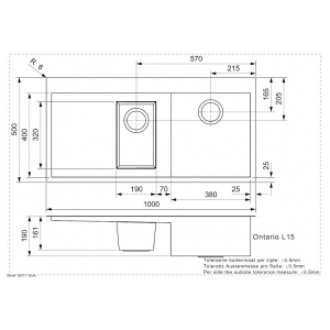 Кухонная мойка Reginox Ontario L 1,5 Right