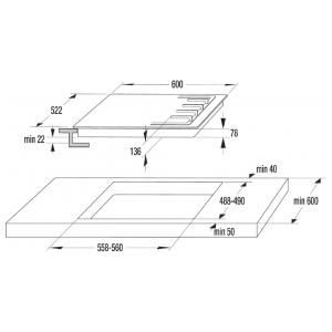 Газовая варочная панель Gorenje GT641ZW