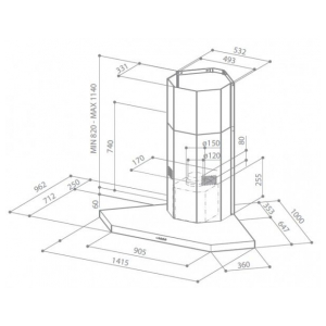 Пристенная вытяжка Faber STILO ANGOLO/SP EG8 X A100