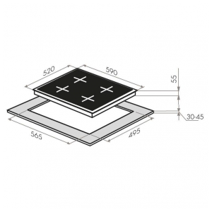 Индукционная варочная панель Maunfeld EVI.594-FL2-BK