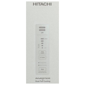 Отдельностоящий двухкамерный холодильник Hitachi R-BG410 PU6X GS серебристое стекло