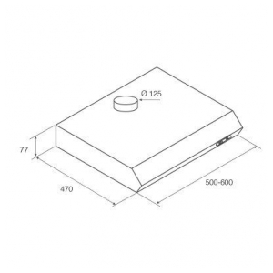 Подвесная вытяжка Jet Air LIGHT WH/F/50