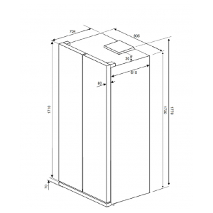 Отдельностоящий Side-by-Side холодильник Kuppersberg NFML 177 X