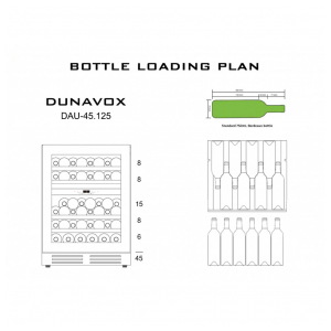 Встраиваемый винный шкаф Dunavox DAU-45.125DW.TO