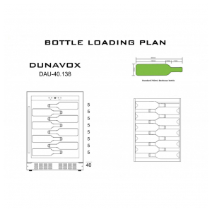 Встраиваемый винный шкаф Dunavox DAU-40.138B