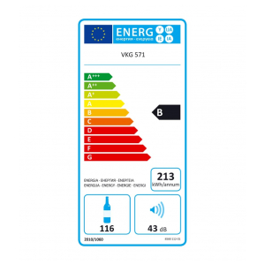 Отдельностоящий винный шкаф Vestfrost VKG 571 black