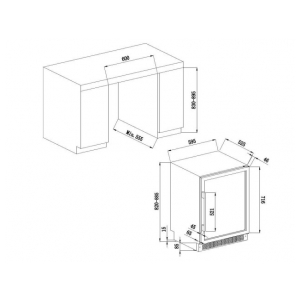 Встраиваемый винный шкаф Climadiff AVU52SX