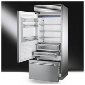 Отдельностоящий двухкамерный холодильник Smeg RF396LSIX