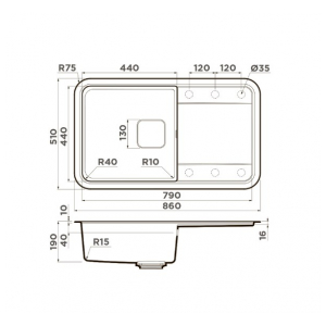 Кухонная мойка Omoikiri Tasogare 86-DC