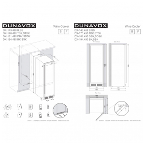 Встраиваемый винный шкаф Dunavox DX-194.490BK