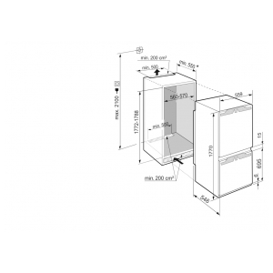 Встраиваемый двухкамерный холодильник Liebherr ICNe 5133